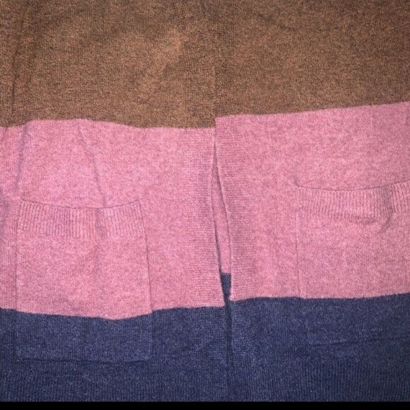 Madewell Striped Print Cozy Short Walk Cardigan, Size Small - Picture 3 of 6